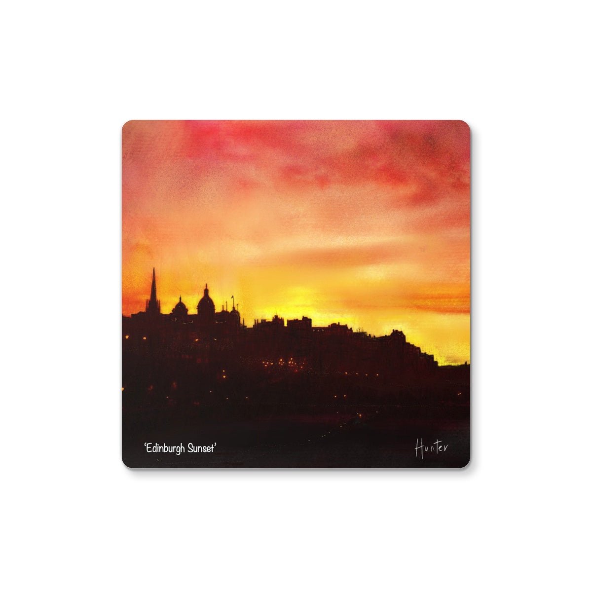 Edinburgh Sunset Art Gifts Coaster