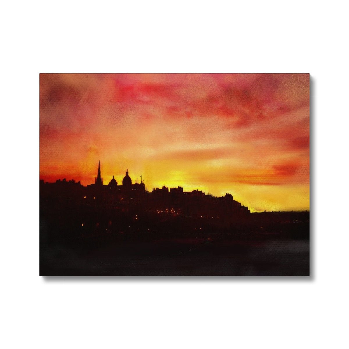 Edinburgh Sunset Painting | Canvas From Scotland