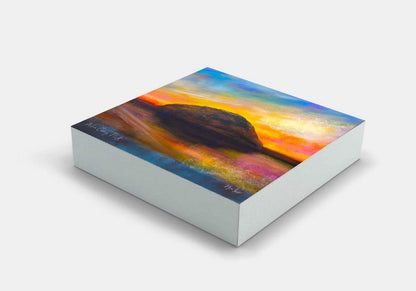 Edinburgh Sunset Wooden Art Block