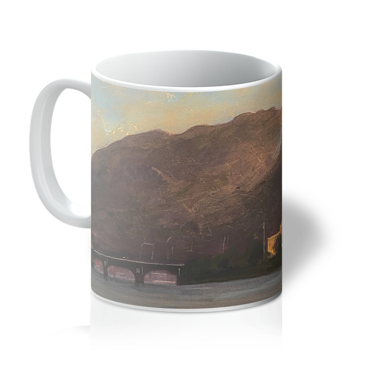 Eilean Donan Castle Art Gifts Mug | Historic & Iconic Scotland Art Gallery | Paintings, Prints, Homeware and Art Gifts From Scotland By Scottish Artist Kevin Hunter