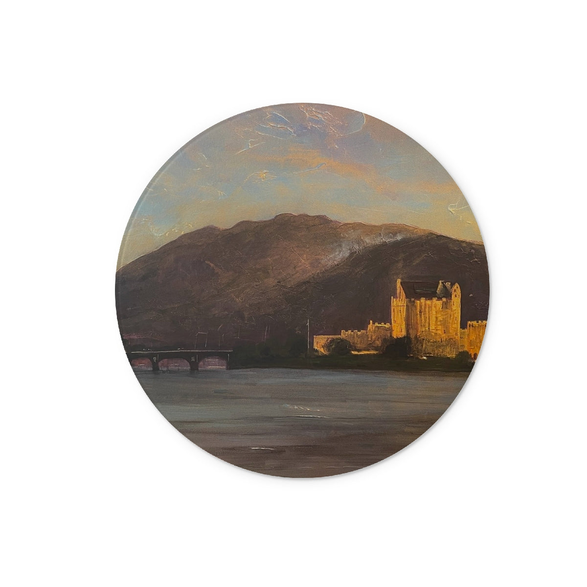 Eilean Donan Castle Art Gifts Glass Chopping Board