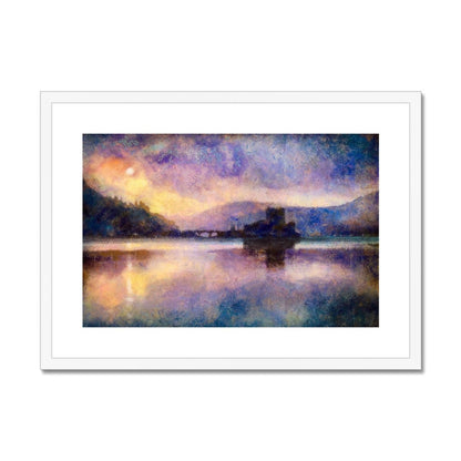 Eilean Donan Castle Moonlight Painting | Framed &amp; Mounted Prints From Scotland