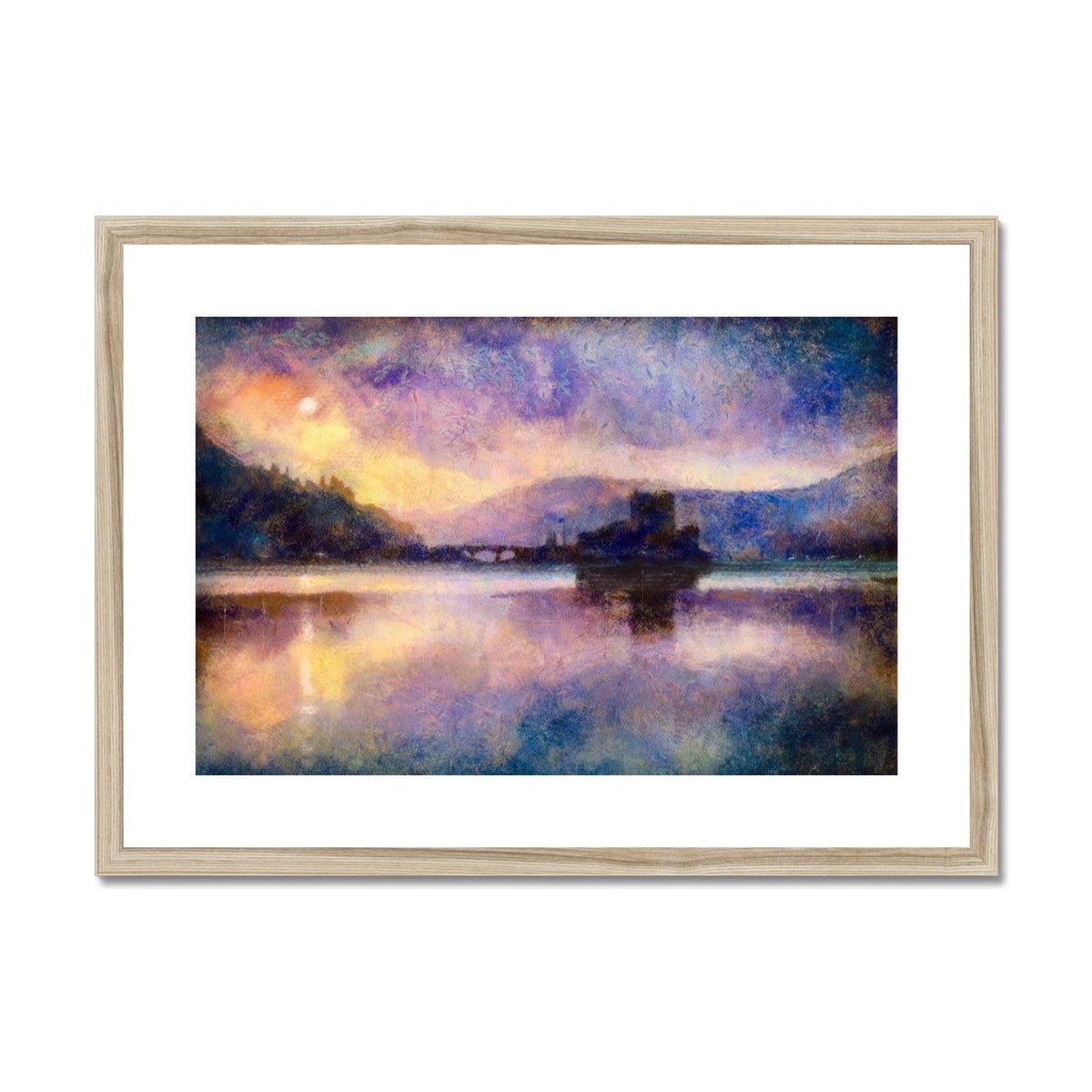 Eilean Donan Castle Moonlight Painting | Framed & Mounted Prints From Scotland