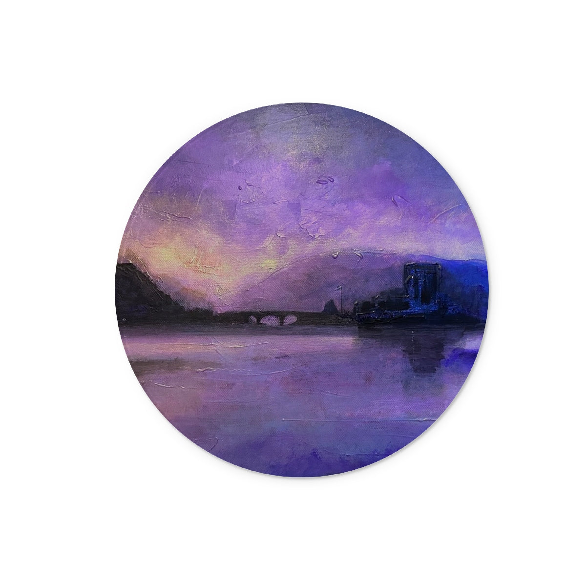 Eilean Donan Castle Moonset Art Gifts Glass Chopping Board