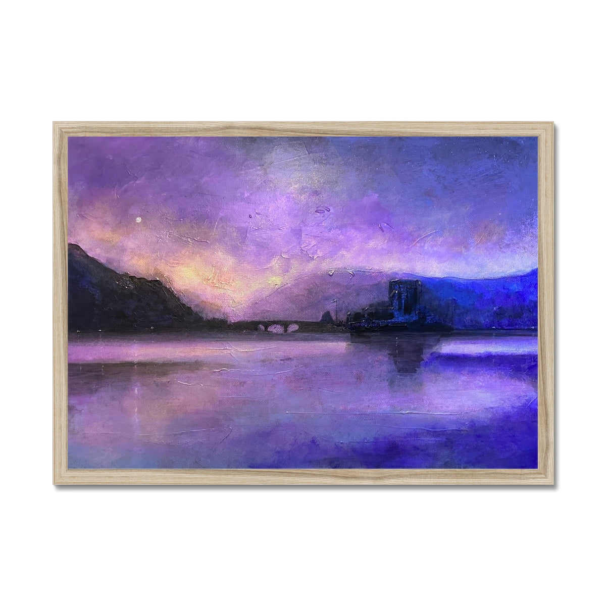 Eilean Donan Castle Moonset Painting | Framed Prints From Scotland