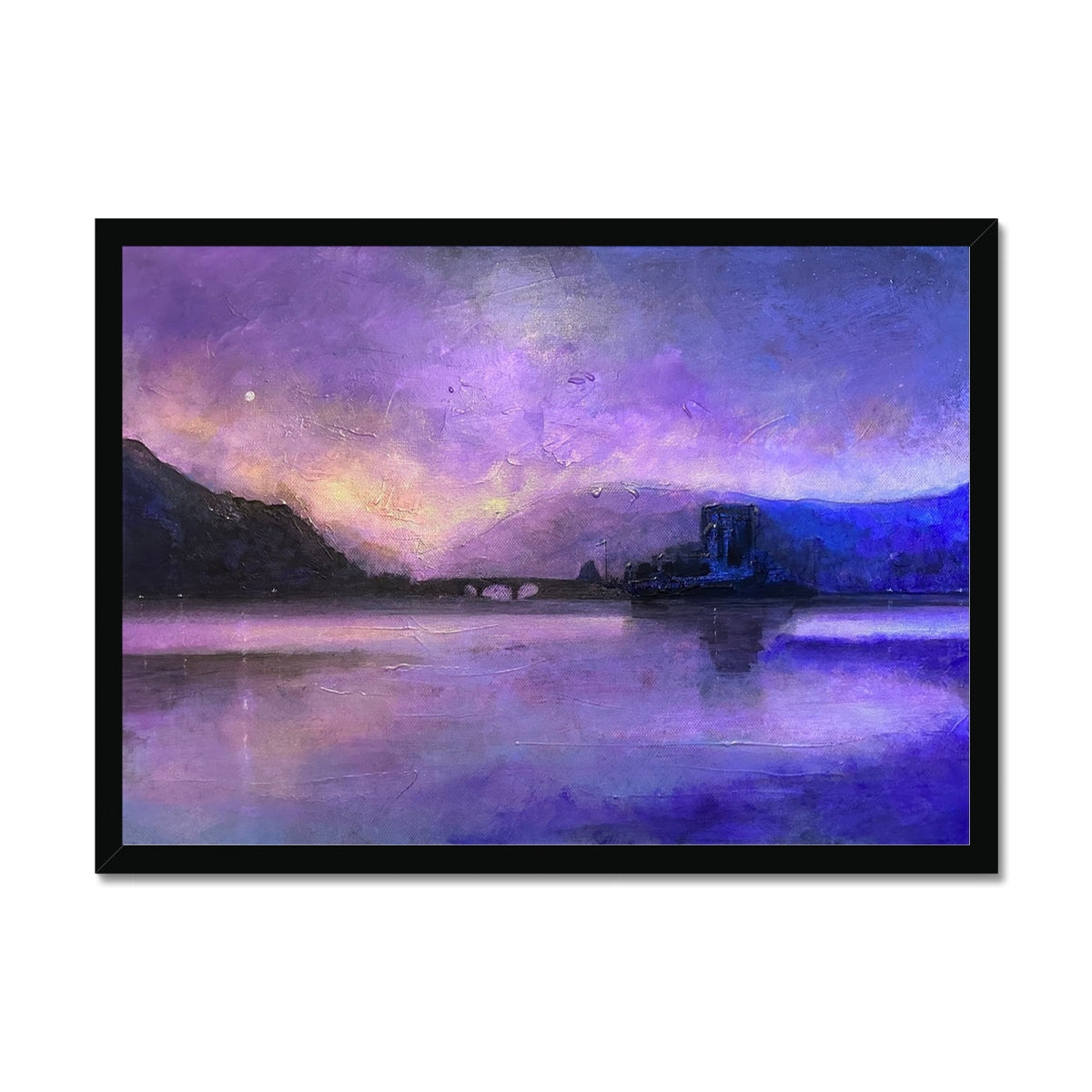 Eilean Donan Castle Moonset Painting | Framed Prints From Scotland