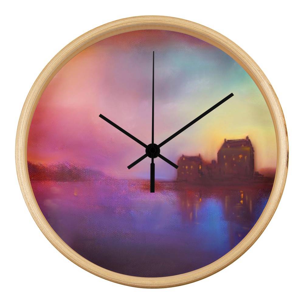 Eilean Donan Castle Sunset | Wall Art Clock | Scotland