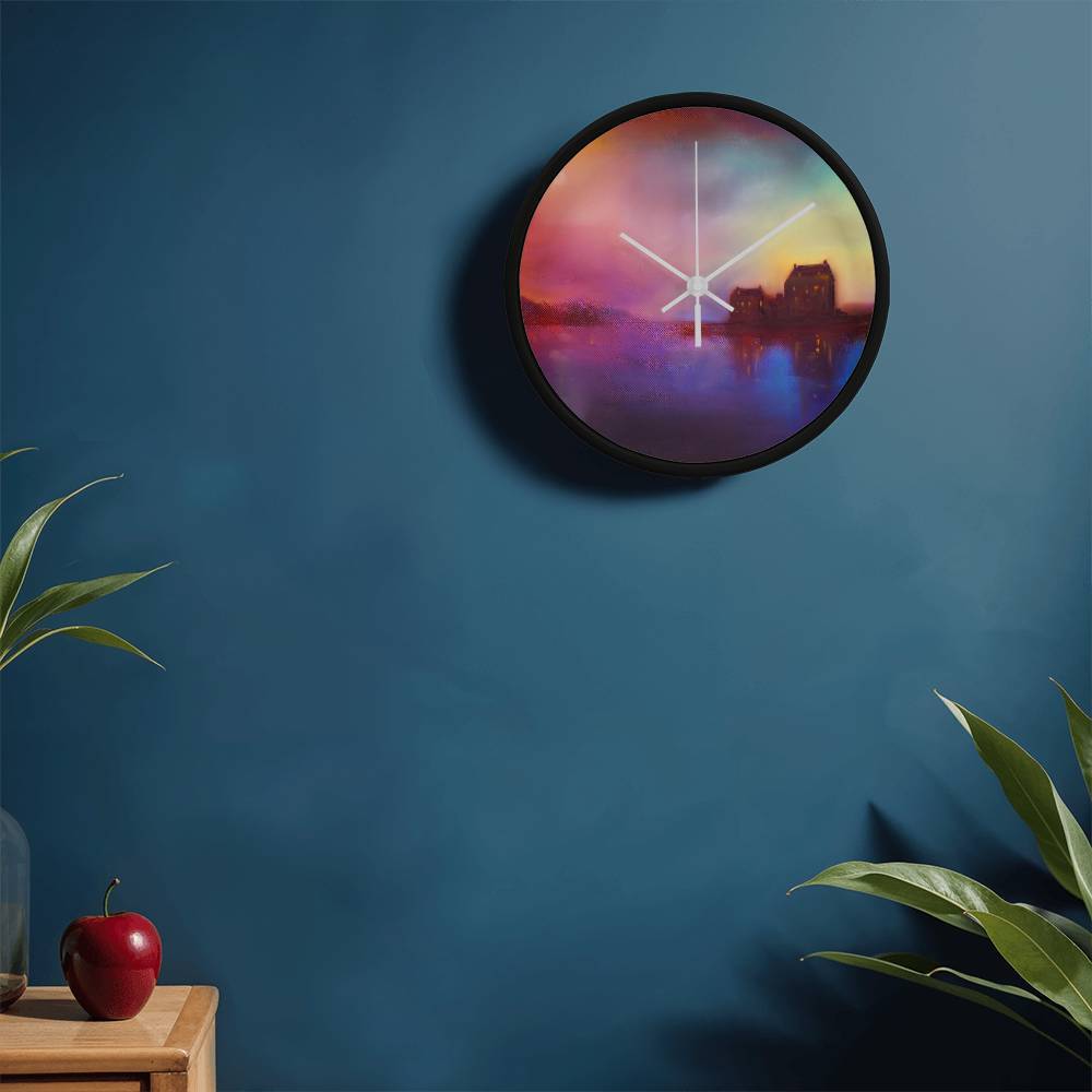 Eilean Donan Castle Sunset | Wall Art Clock | Scotland