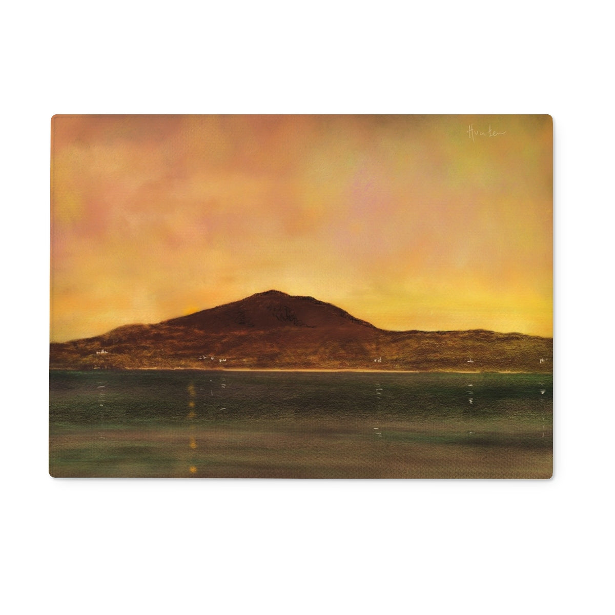 Eriskay Dusk Art Gifts Glass Chopping Board