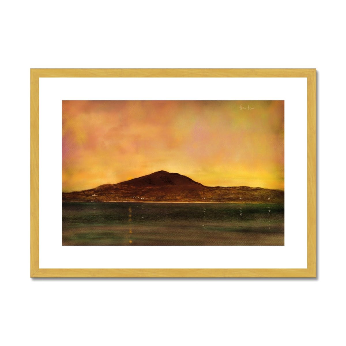 Eriskay Dusk Painting | Antique Framed & Mounted Prints From Scotland