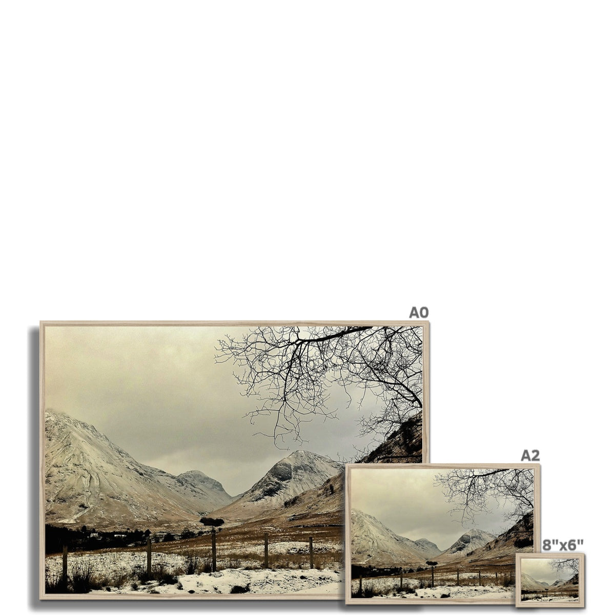 Winter In Glencoe Scottish Landscape Photography | Framed Print