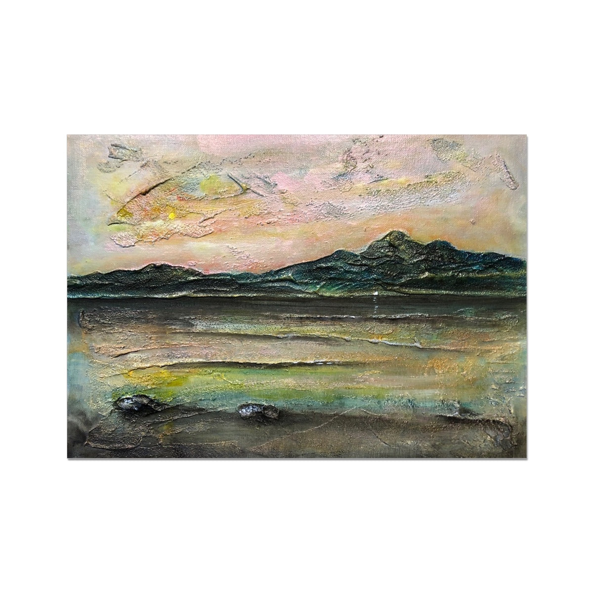 An Ethereal Loch Na Dal Skye Painting | Fine Art Prints From Scotland-Fine art-Scottish Lochs & Mountains Art Gallery-A2 Landscape-Paintings, Prints, Homeware, Art Gifts From Scotland By Scottish Artist Kevin Hunter