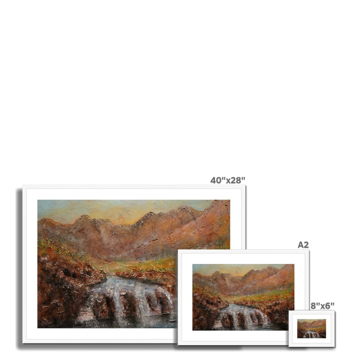 Fairy Pools Dawn Skye Painting | Framed & Mounted Prints From Scotland