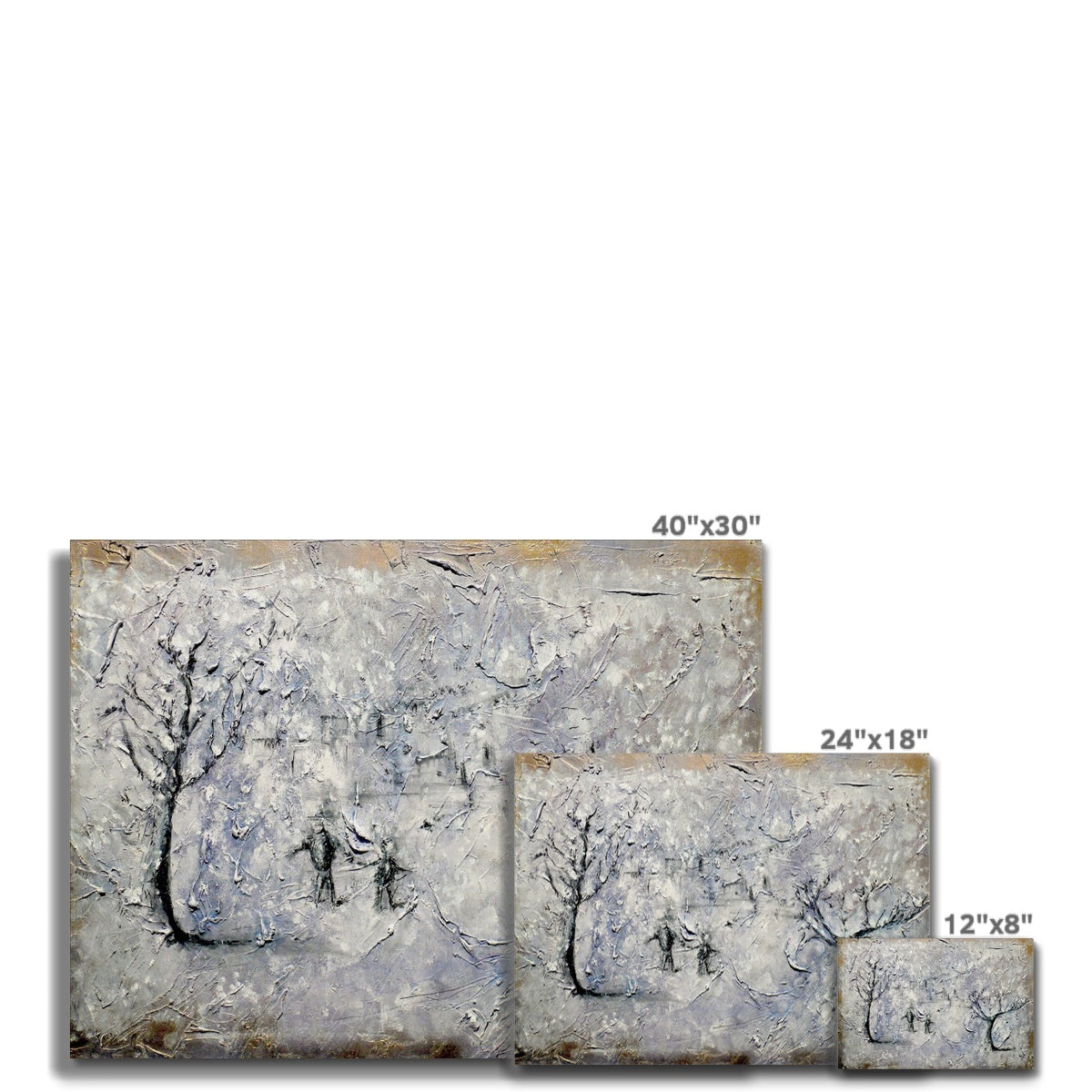 Father Daughter Snow Painting | Canvas Prints From Scotland