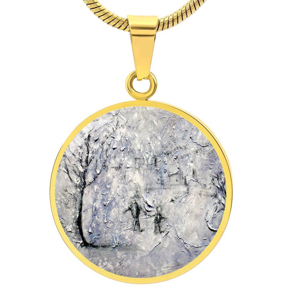 Father Daughter Snow | Scottish Art Jewelry | Luxury Designer Necklace