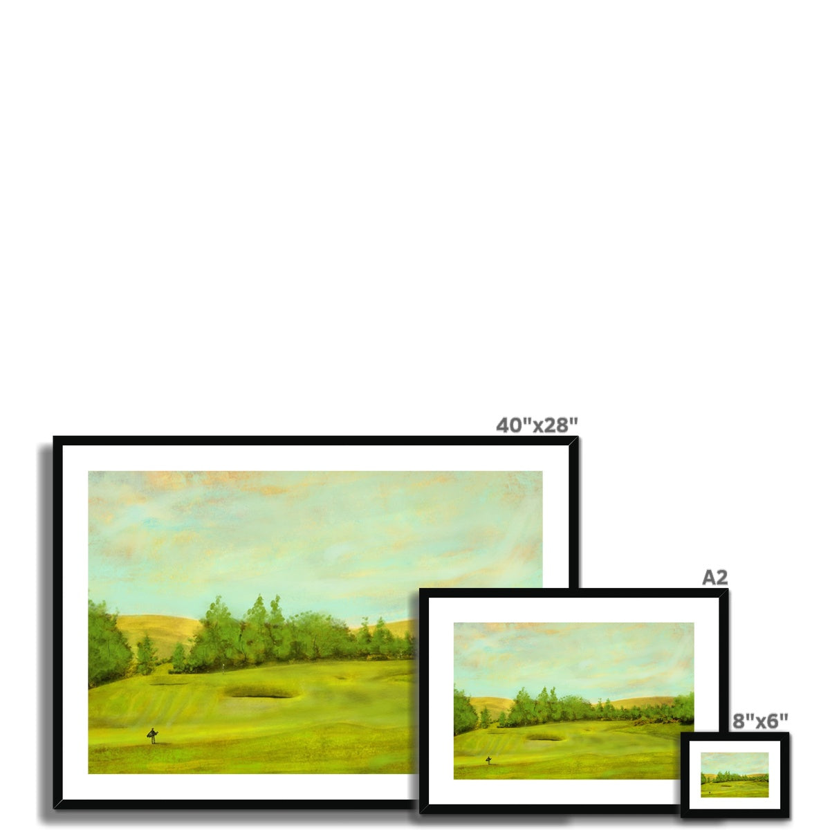 Gleneagles King's Golf Course, The 1st Painting | Framed & Mounted Print