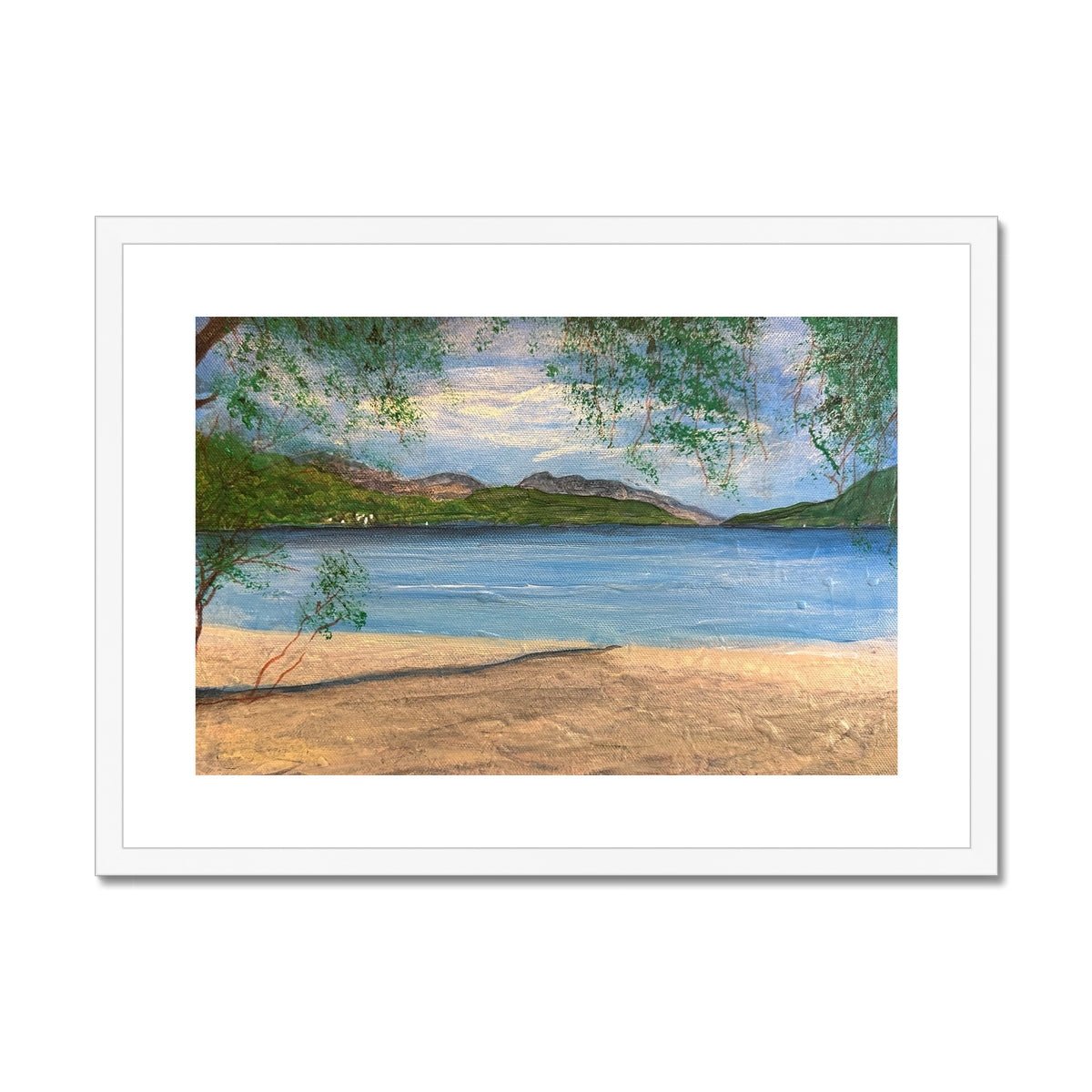 Firkin Point Loch Lomond Painting | Framed & Mounted Prints From Scotland