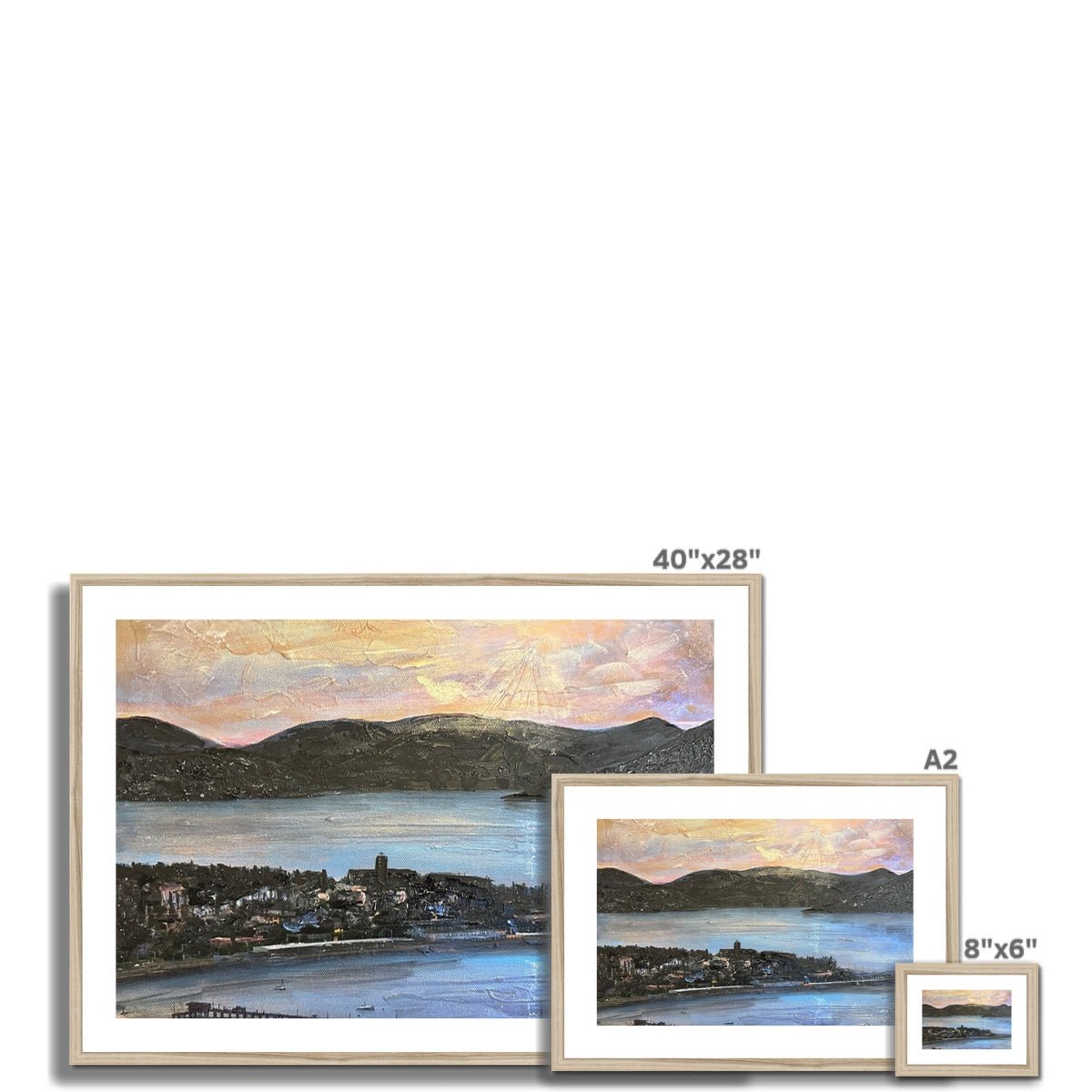 From Lyle Hill Painting | Framed & Mounted Prints From Scotland-Framed & Mounted Prints-River Clyde Art Gallery-Paintings, Prints, Homeware, Art Gifts From Scotland By Scottish Artist Kevin Hunter