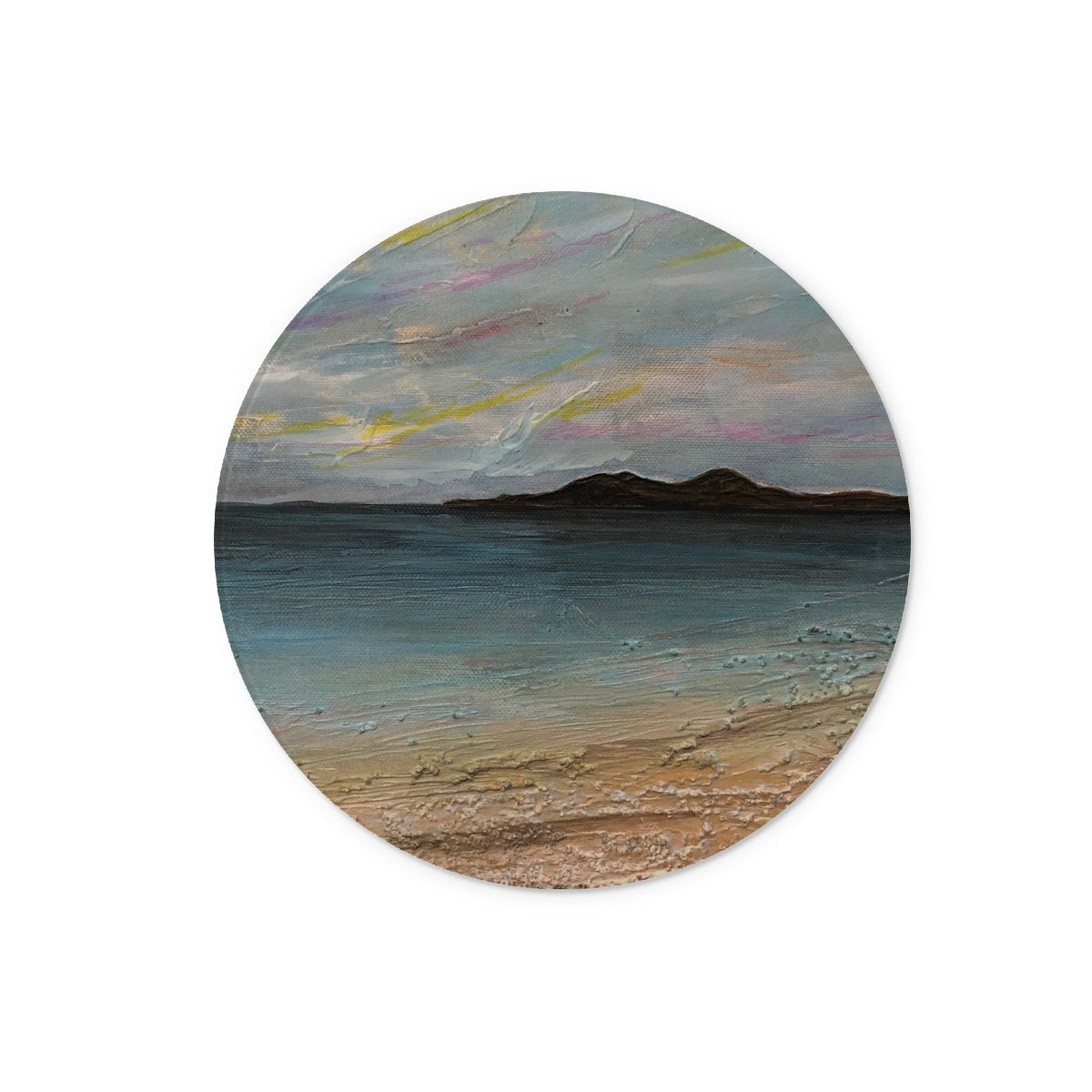 Garrynamonie Beach South Uist Art Gifts Glass Chopping Board