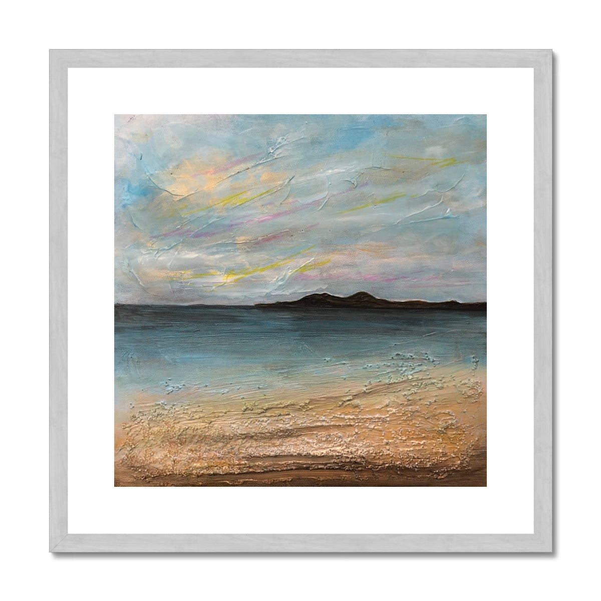 Garrynamonie Beach South Uist Painting | Antique Framed & Mounted Prints From Scotland