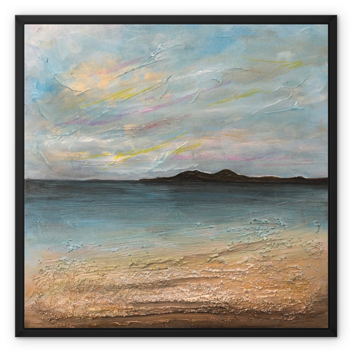 Garrynamonie Beach South Uist Painting | Framed Canvas From Scotland