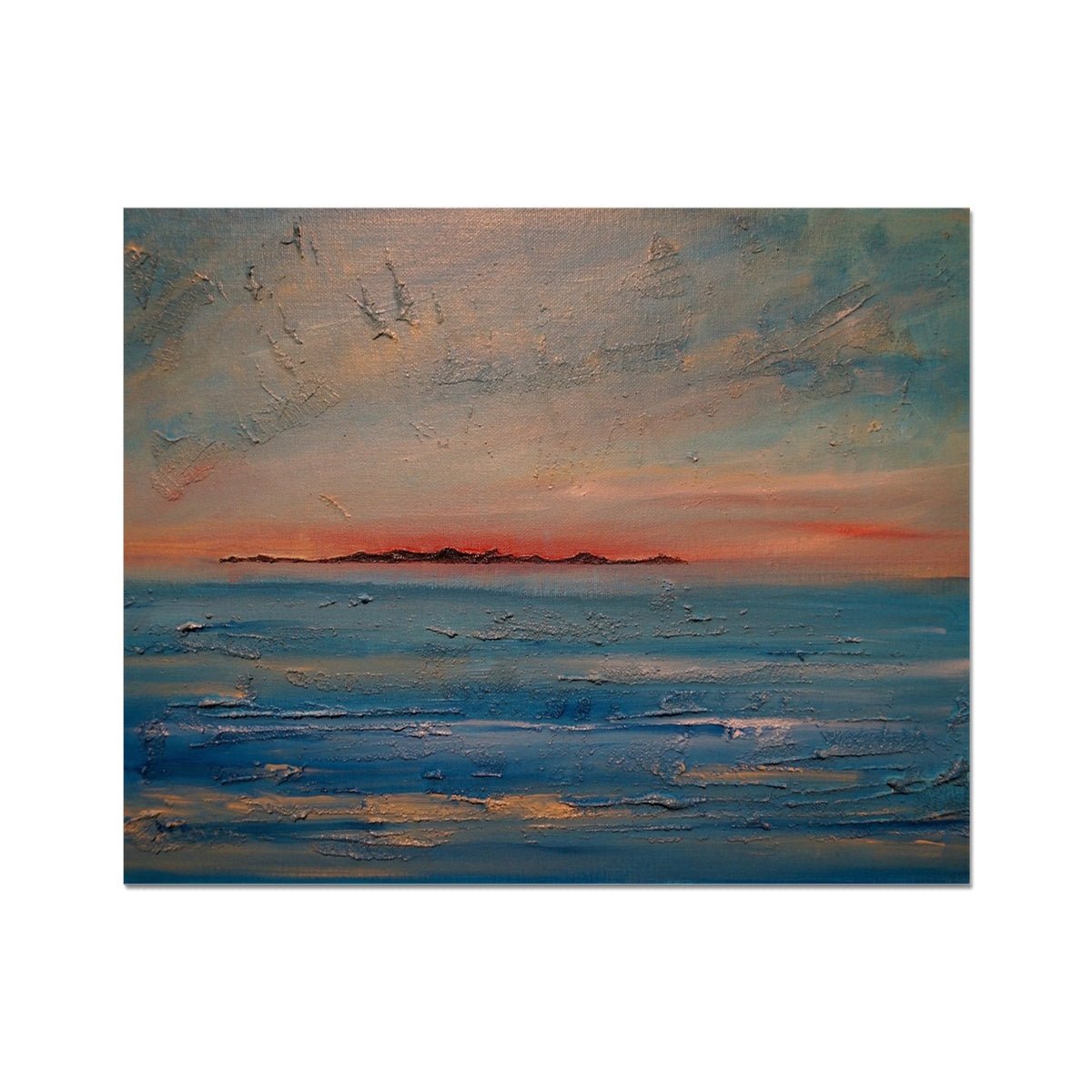 Gigha Sunset Painting | Artist Proof Collector Prints From Scotland-Artist Proof Collector Prints-Hebridean Islands Art Gallery-20"x16"-Paintings, Prints, Homeware, Art Gifts From Scotland By Scottish Artist Kevin Hunter