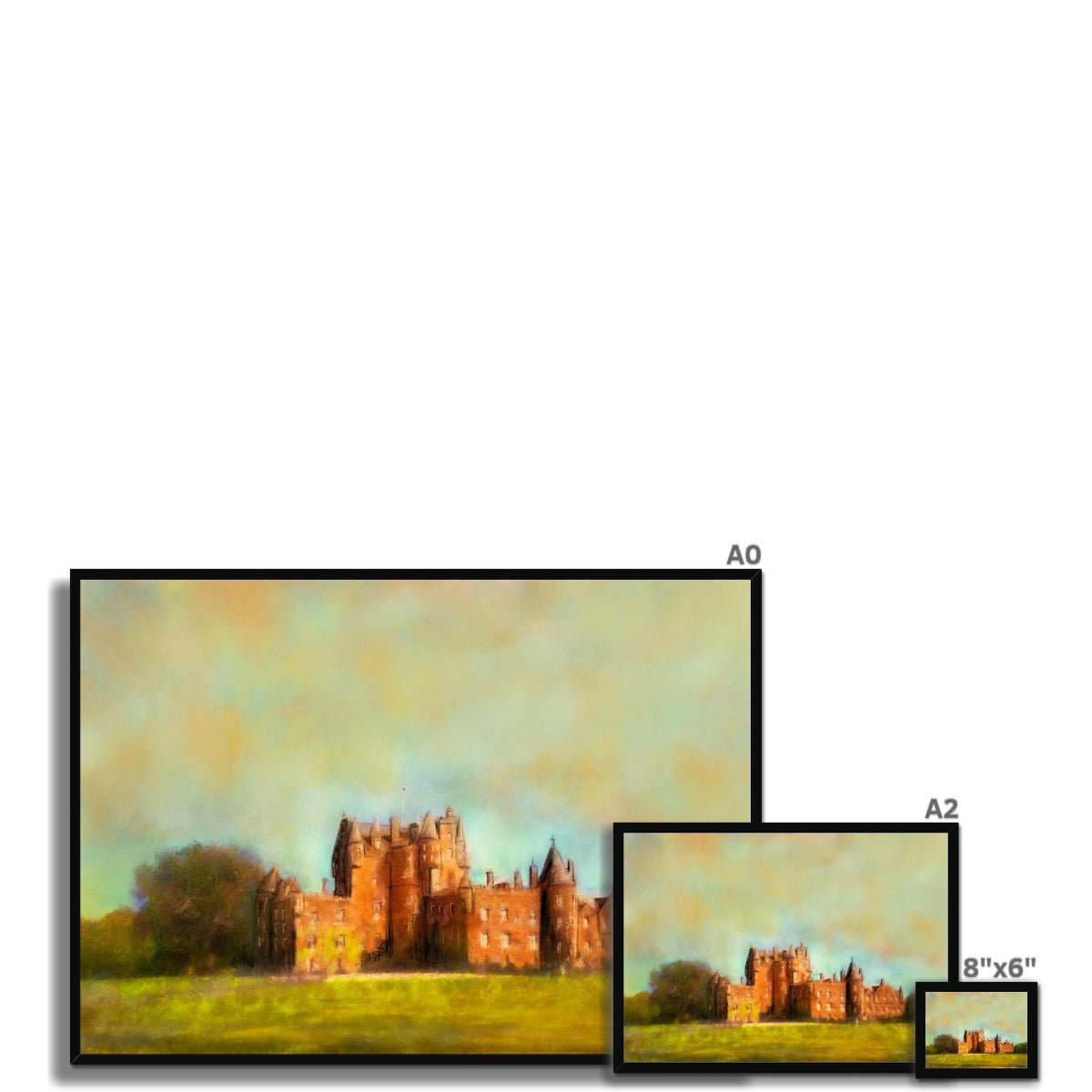 Glamis Castle Painting | Framed Prints From Scotland-Framed Prints-Historic & Iconic Scotland Art Gallery-Paintings, Prints, Homeware, Art Gifts From Scotland By Scottish Artist Kevin Hunter
