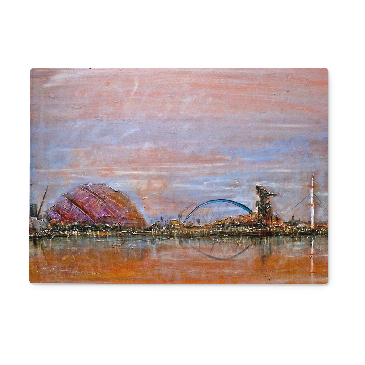 Glasgow Harbour Art Gifts Glass Chopping Board