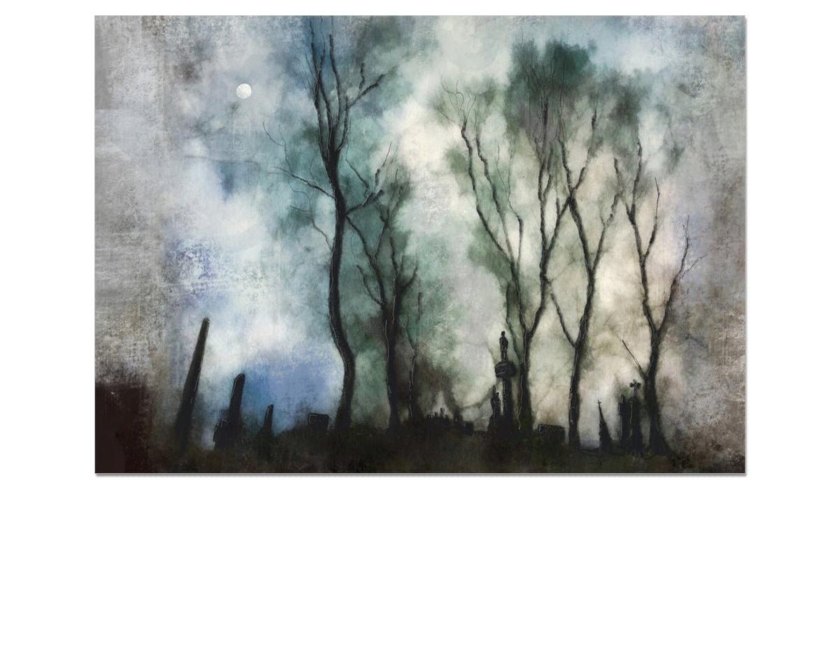 Glasgow Necropolis Moonlight Art Prints