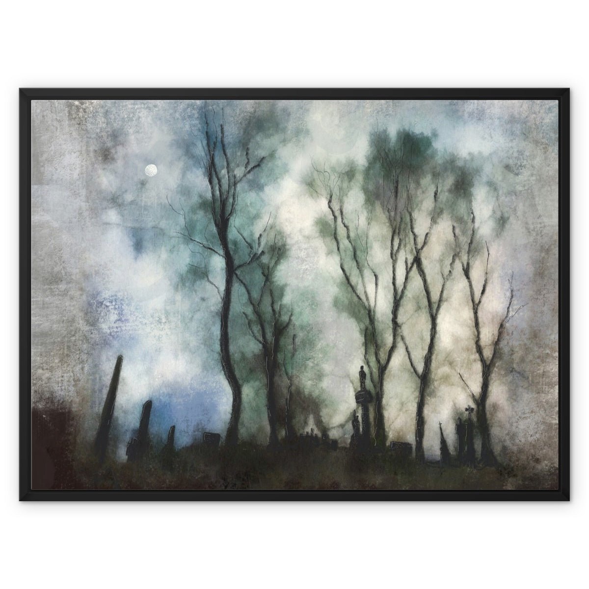 Glasgow Necropolis Moonlight Painting | Framed Canvas From Scotland