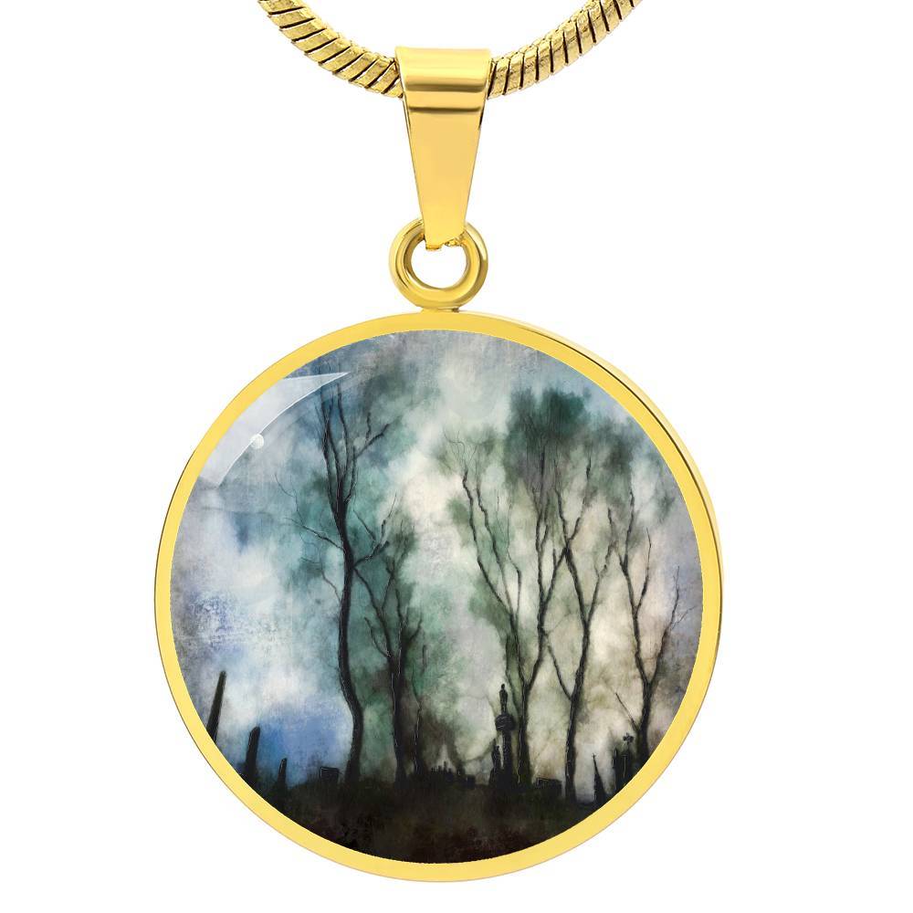 Glasgow Necropolis Moonlight | Scottish Art Jewelry | Luxury Designer Necklace