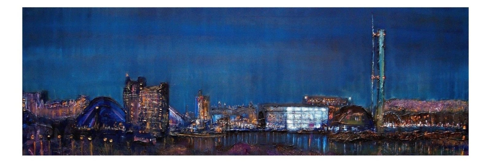 Glasgow | Panoramic Painting &amp; Art Prints | Edinburgh &amp; Glasgow Art Gallery | Paintings, Prints, Homeware and Art Gifts From Scotland By Scottish Artist Kevin Hunter