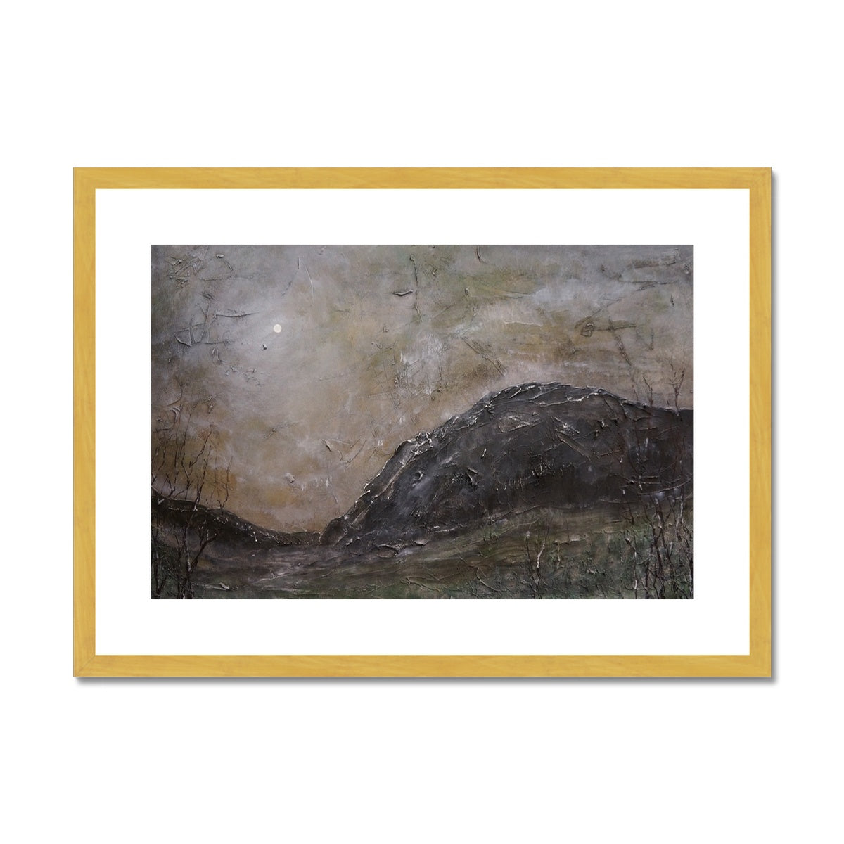 Glen Nevis Moonlight Painting | Antique Framed & Mounted Prints From Scotland