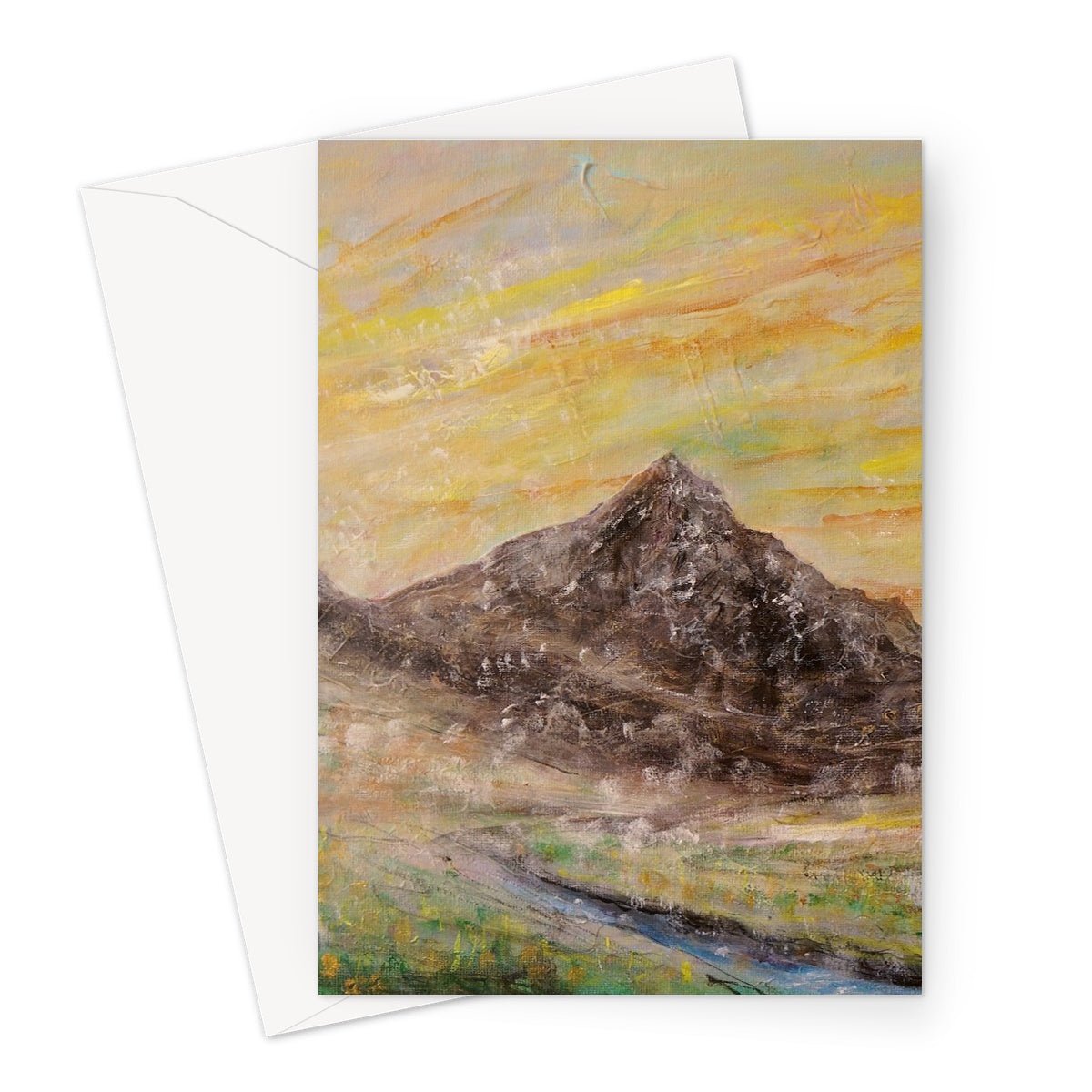 Glen Rosa Mist Arran Art Gifts Greeting Card-Greetings Cards-Arran Art Gallery-A5 Portrait-10 Cards-Paintings, Prints, Homeware, Art Gifts From Scotland By Scottish Artist Kevin Hunter