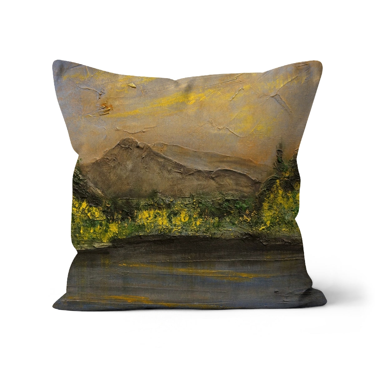 Glencoe Lochan Dusk Art Gifts Cushion | Glencoe Art Gallery | Paintings, Prints, Homeware and Art Gifts From Scotland By Scottish Artist Kevin Hunter