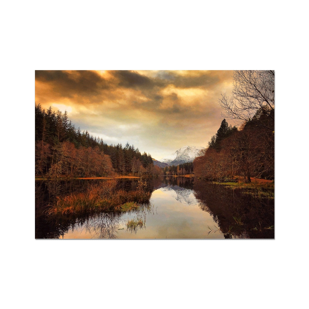 Glencoe Lochan Dusk Prints | Glencoe Art Gallery | Paintings, Prints, Homeware and Art Gifts From Scotland By Scottish Artist Kevin Hunter