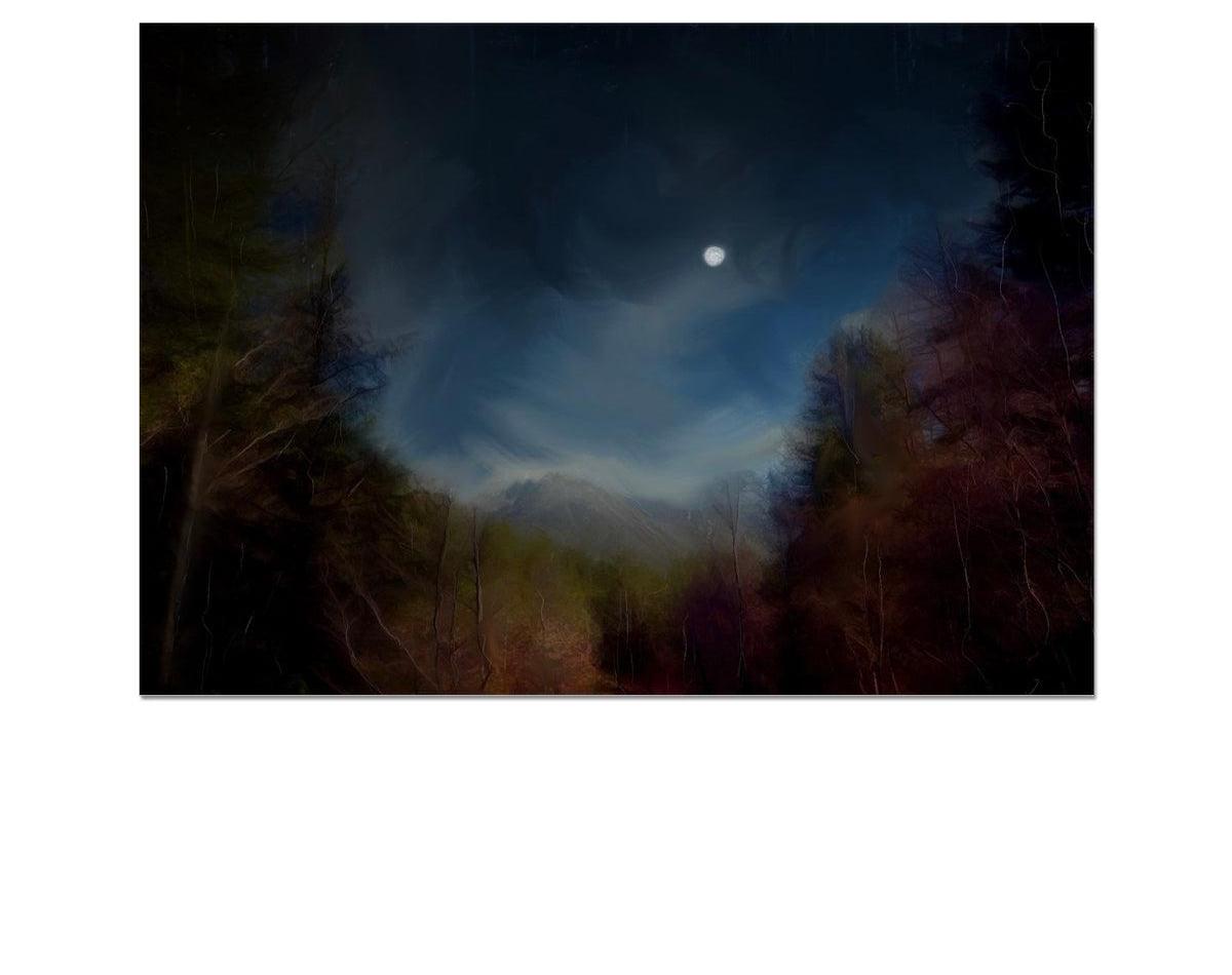 Glencoe Lochan Moonlight Art Prints from my Glencoe Art Gallery Collection