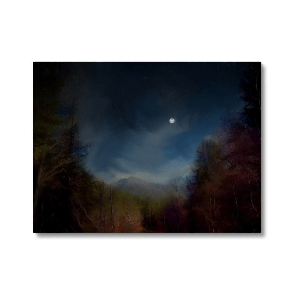 Glencoe Lochan Moonlight Painting | Canvas From Scotland