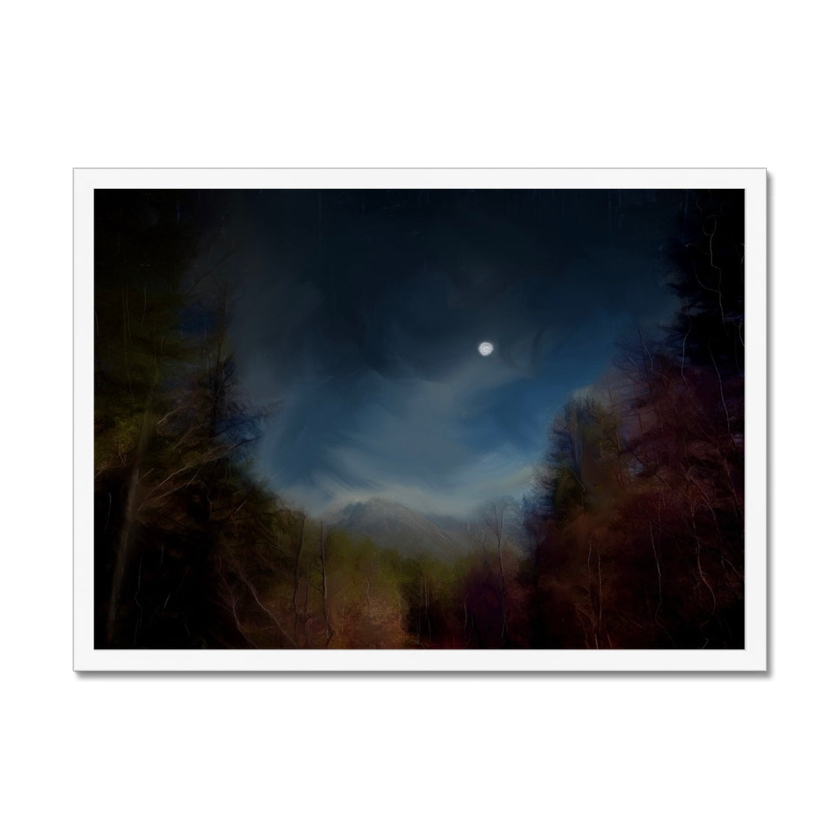 Glencoe Lochan Moonlight Painting | Framed Prints From Scotland