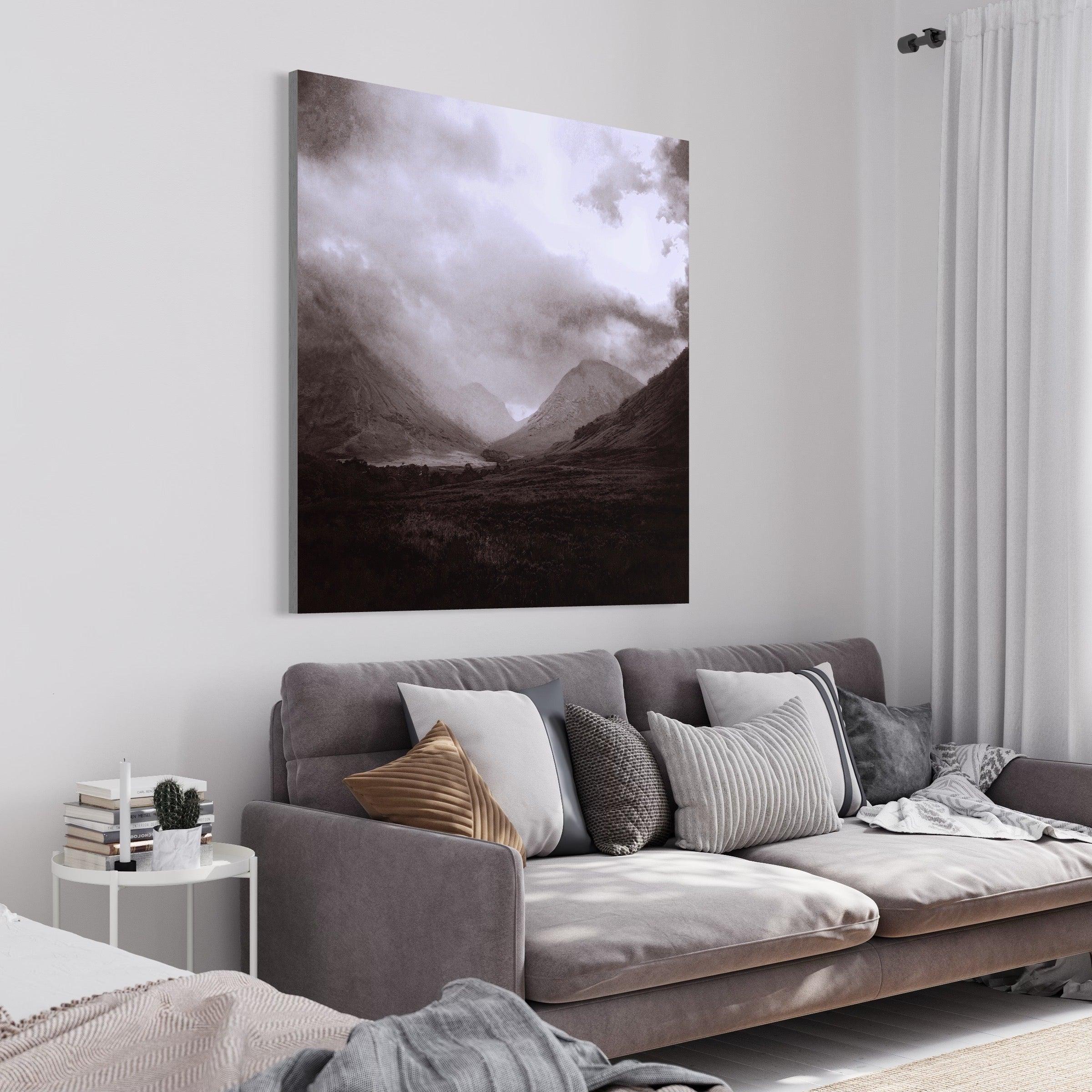 Glencoe Mist 50x50 inch Stretched Canvas Statement Wall Art