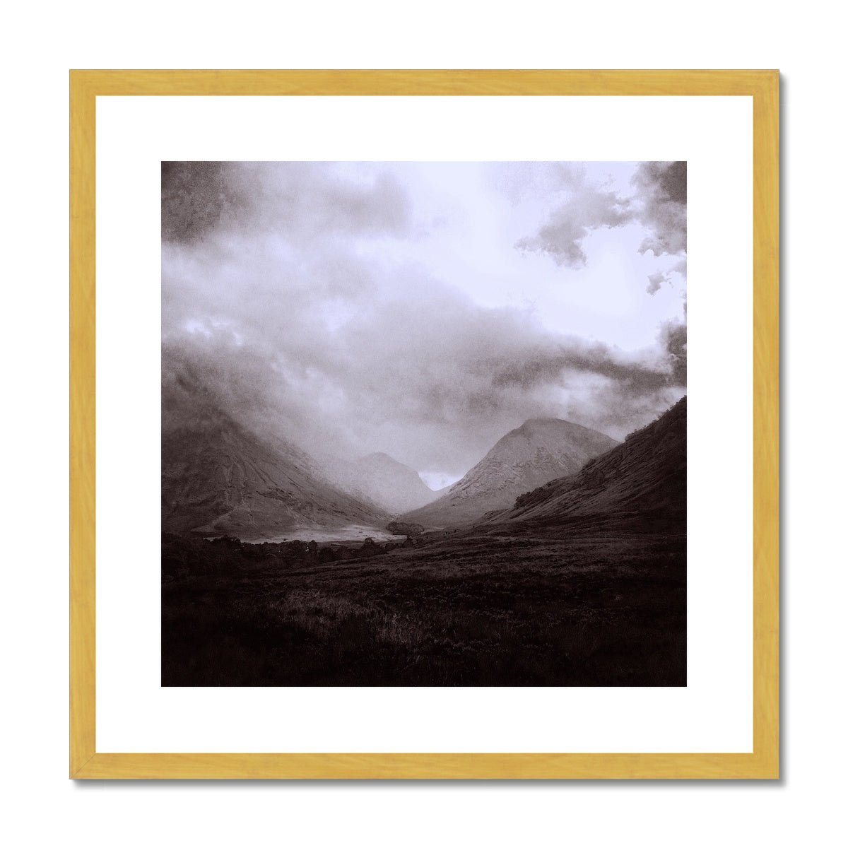 Glencoe Mist Painting | Antique Framed & Mounted Prints From Scotland