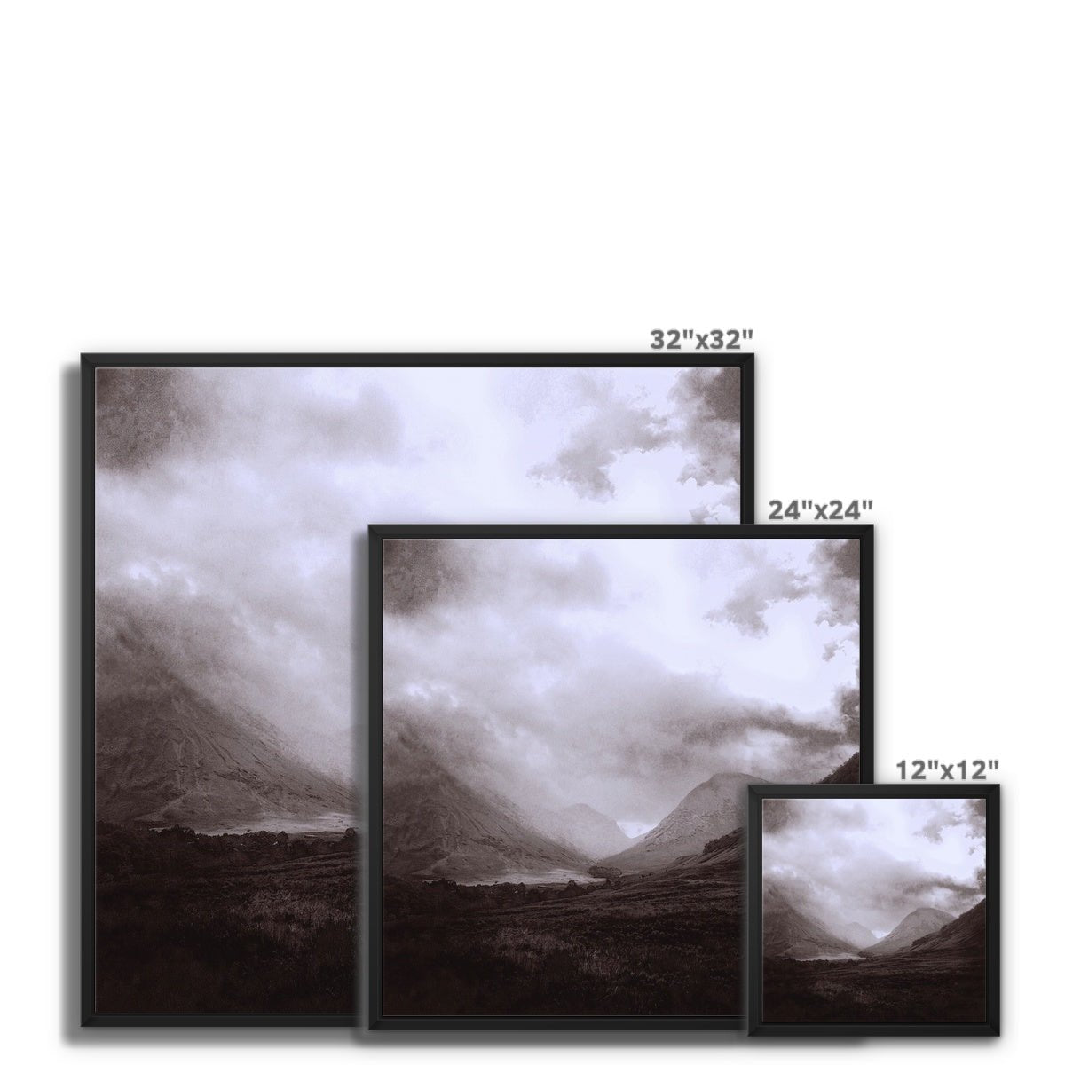 Glencoe Mist Painting | Framed Canvas From Scotland