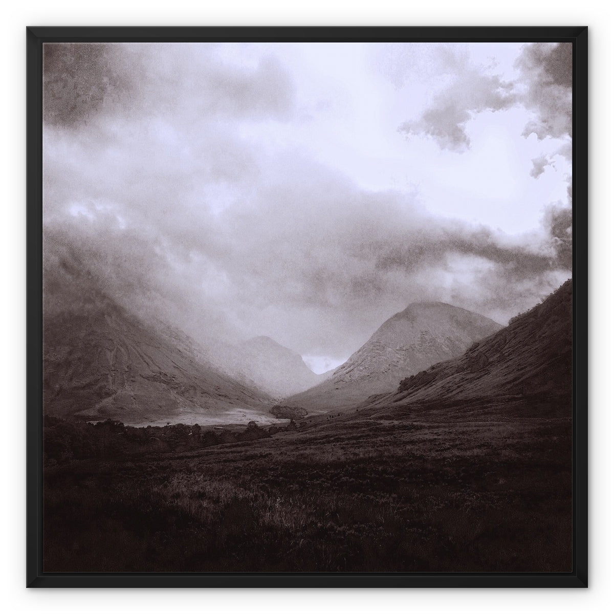 Glencoe Mist Painting | Framed Canvas From Scotland