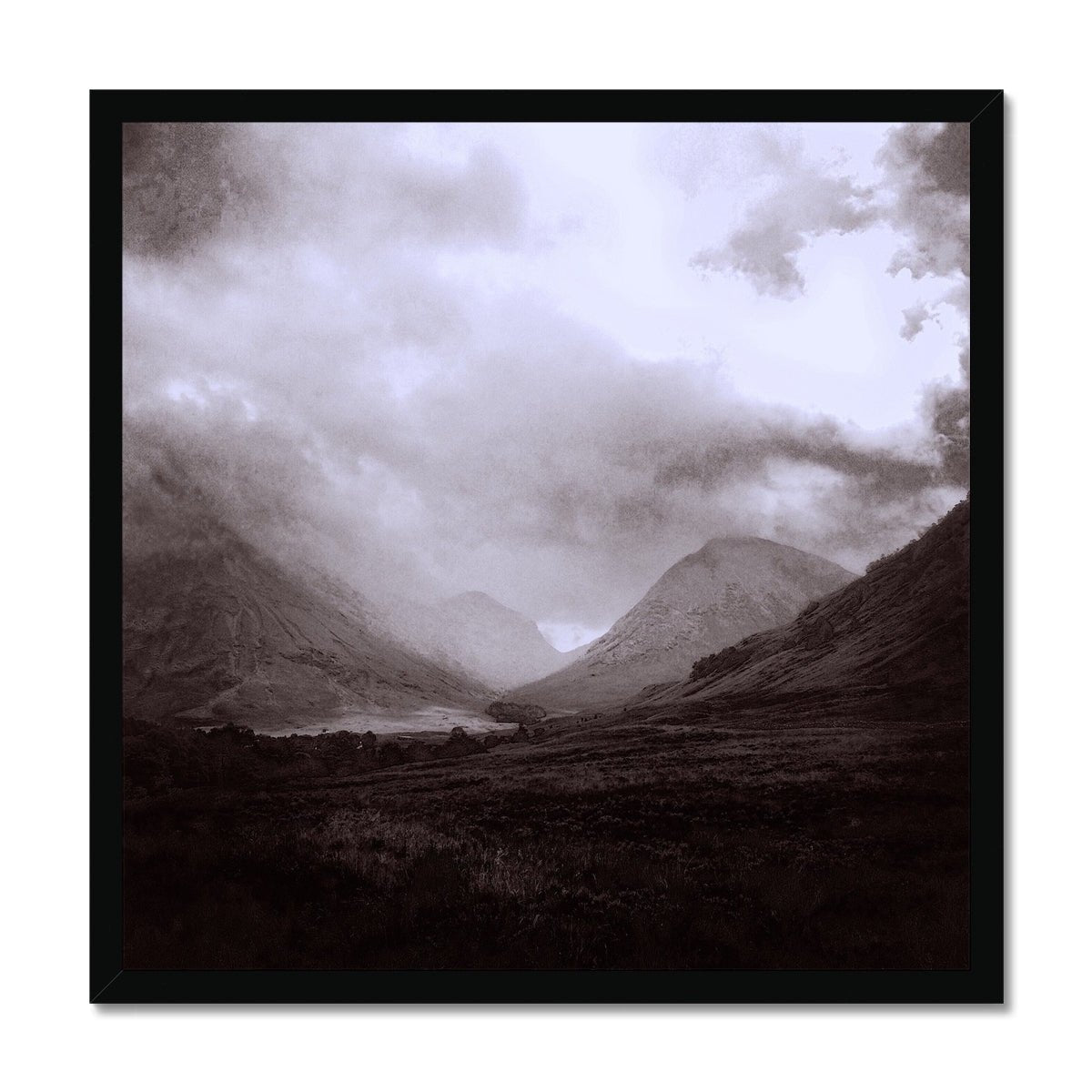 Glencoe Mist Painting | Framed Prints From Scotland