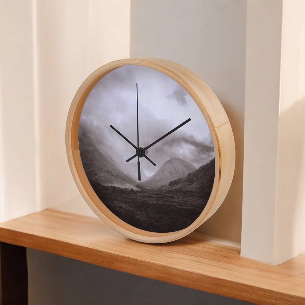 Glencoe Mist | Wall Art Clock | Scotland