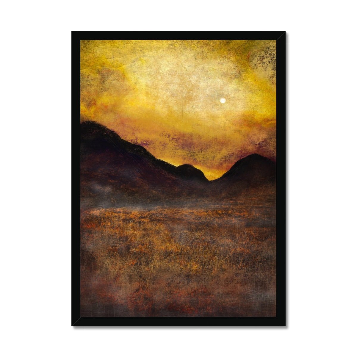 Glencoe Moonlight Painting | Framed Prints From Scotland