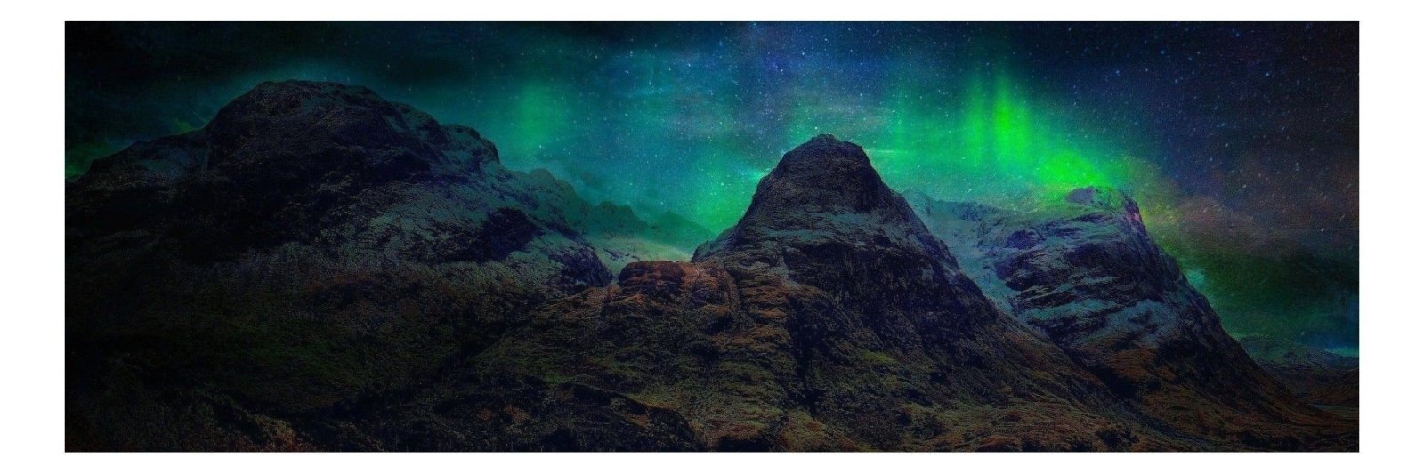 Glencoe Northern Lights | Panoramic Painting & Art Prints