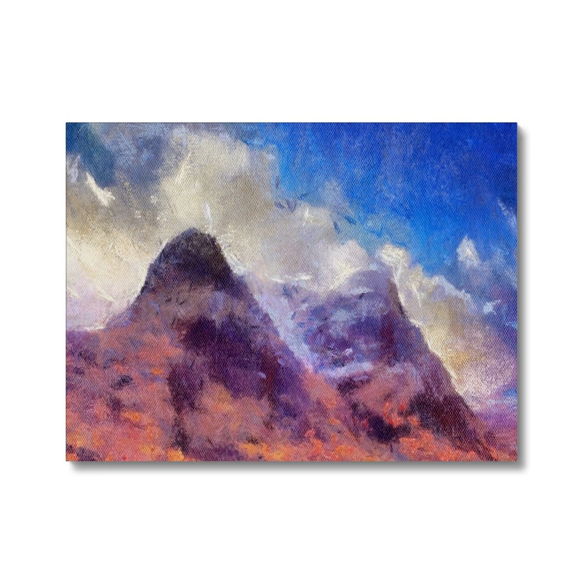 Glencoe Painting | Canvas From Scotland-Contemporary Stretched Canvas Prints-Glencoe Art Gallery-24"x18"-Paintings, Prints, Homeware, Art Gifts From Scotland By Scottish Artist Kevin Hunter