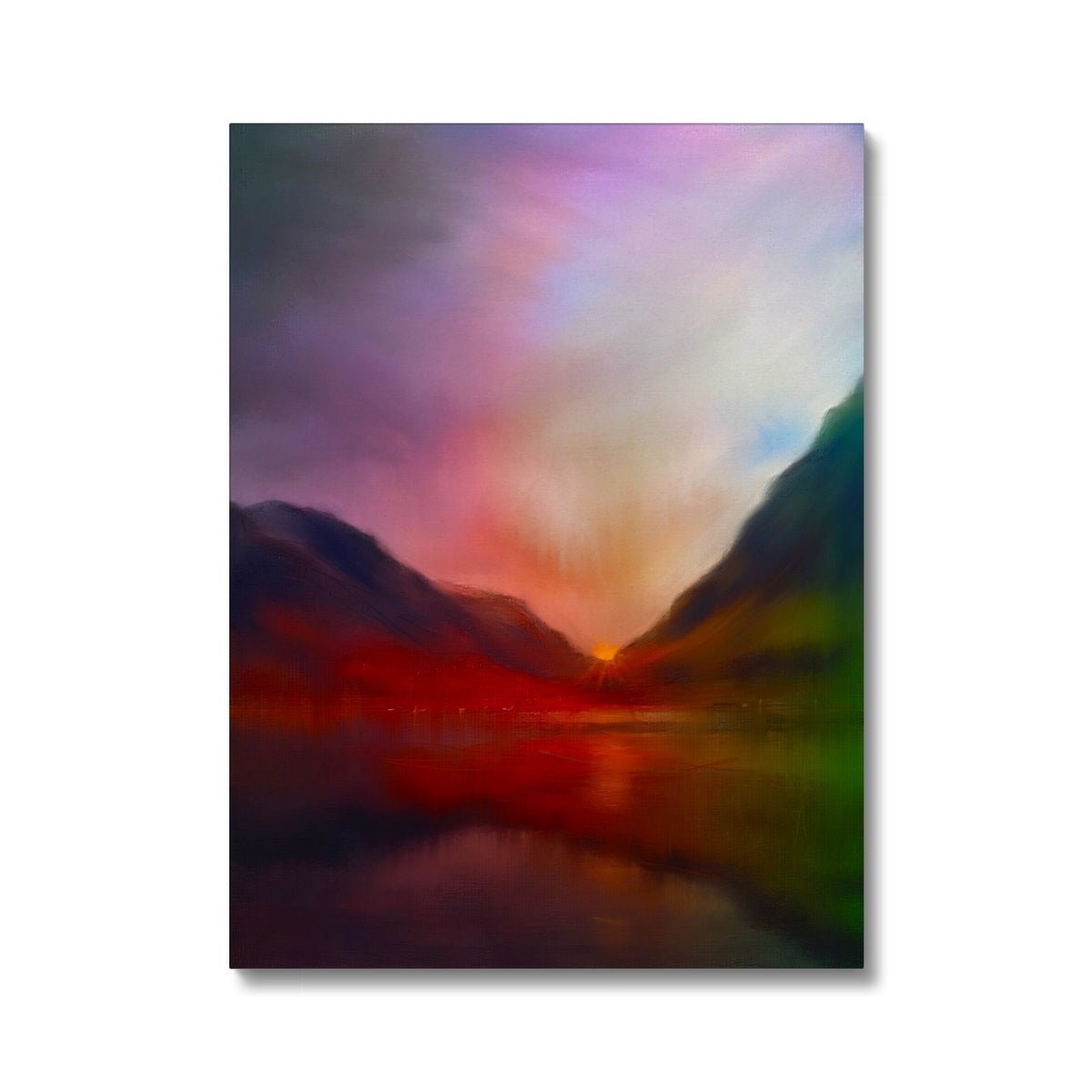 Glencoe Sunset Painting | Canvas Prints From Scotland