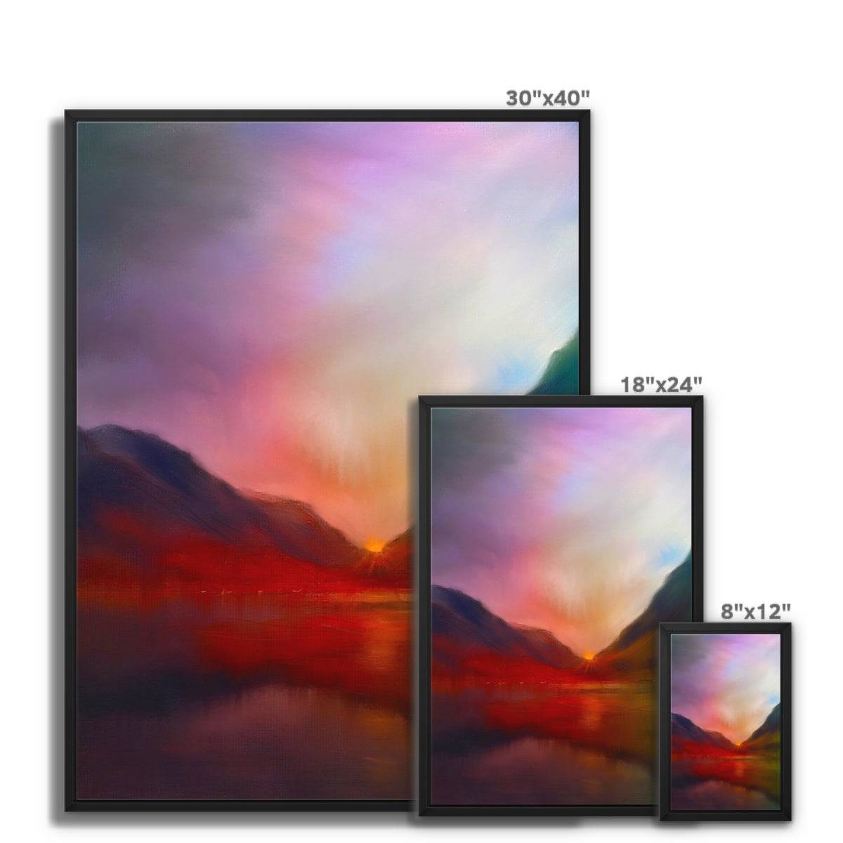 Glencoe Sunset Painting | Framed Canvas From Scotland